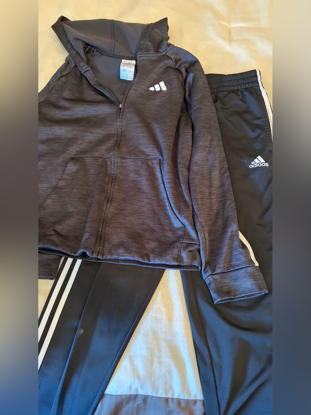 adidas boys Black and Gray Jogger Sweatpants